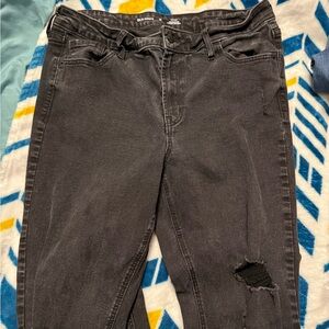 Old Navy Women's Distressed Charcoal Skinny Jeans